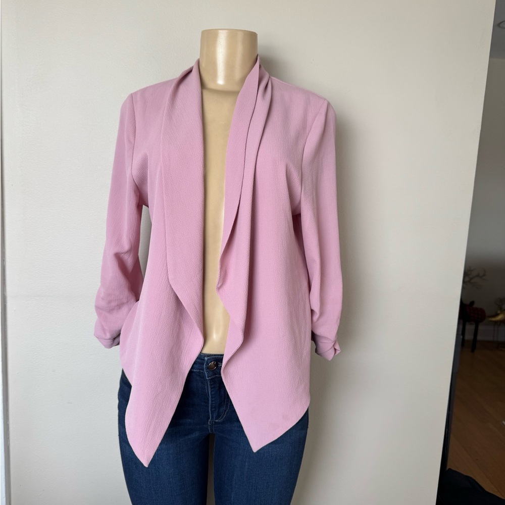 Michele Women's Soft Pink Draped Blazer
